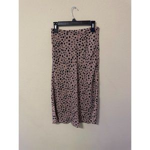 Nasty Gal Taupe Leopard/Cheetah Midi Skirt